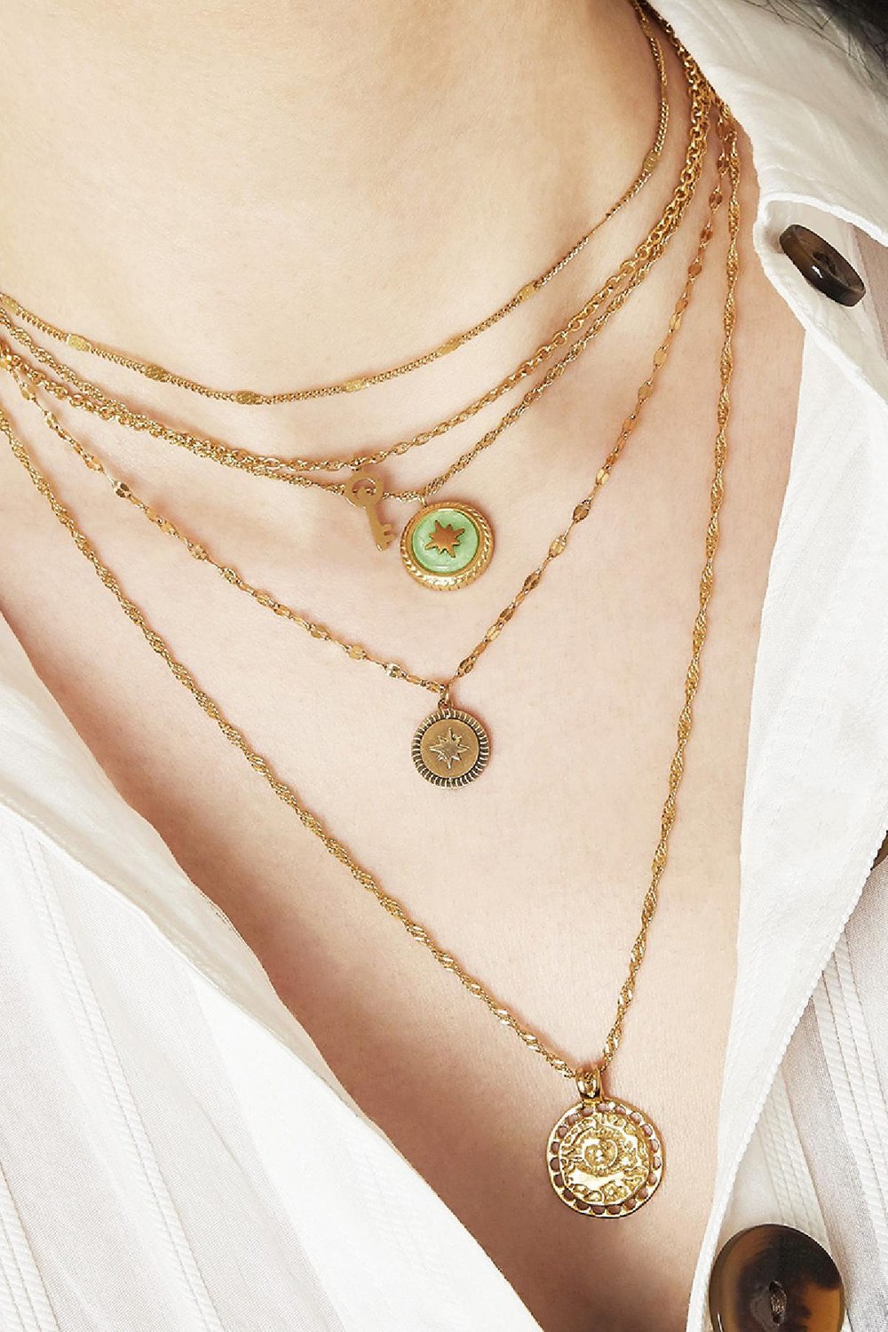 Necklace Nature Calls Plata Chapado en Color dorado XL h5Imagen2